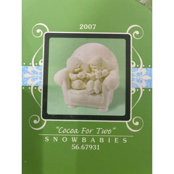 NIB Snowbabies COCOA FOR TWO Department 56 Figurine With Box 2007 Retired - Picture 1 of 5